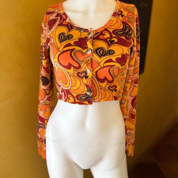 NGOrder Retro Heart "Love" Print Cropped Top – UK Size 8 (US S) - Picture 1 of 9